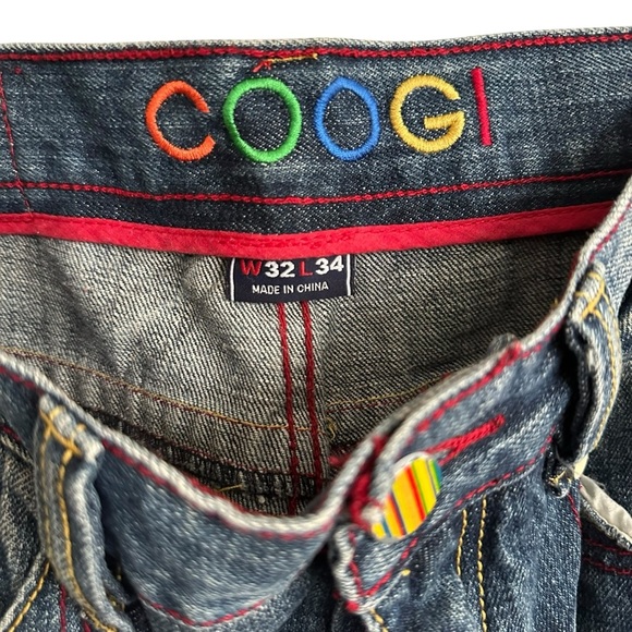 COOGI Vintage Y2K Jeans Embroidered Rainbow Urban Hip Hop Spellout 32x34 - Picture 6 of 16